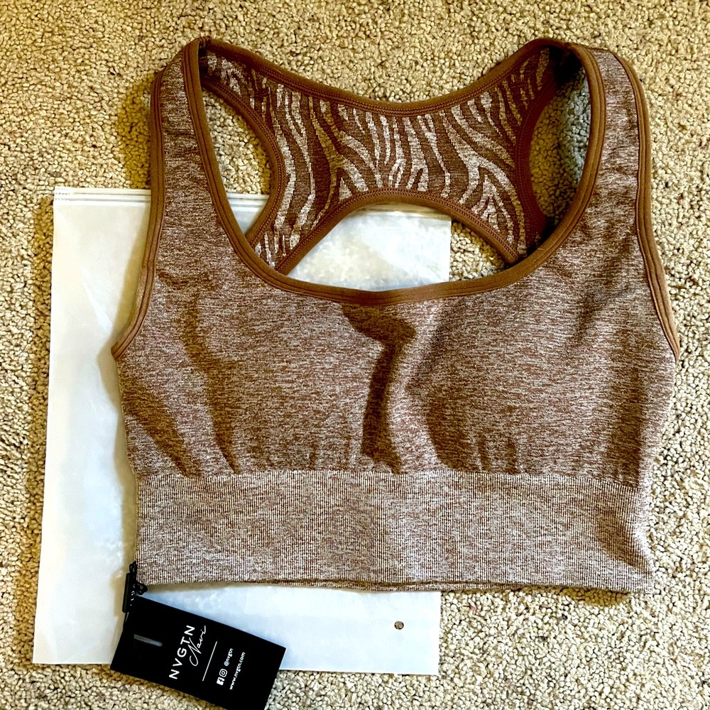 NVGTN Wild Thing Mocha Zebra Eclipse Seamless Bra